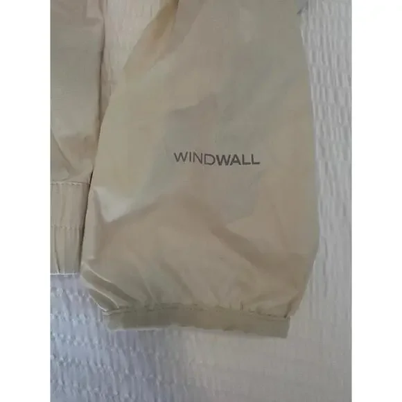 The North Face WindWall Hooded Full Zip Windbreaker, Cream/Light Gray, Medium - Picture 2 of 5